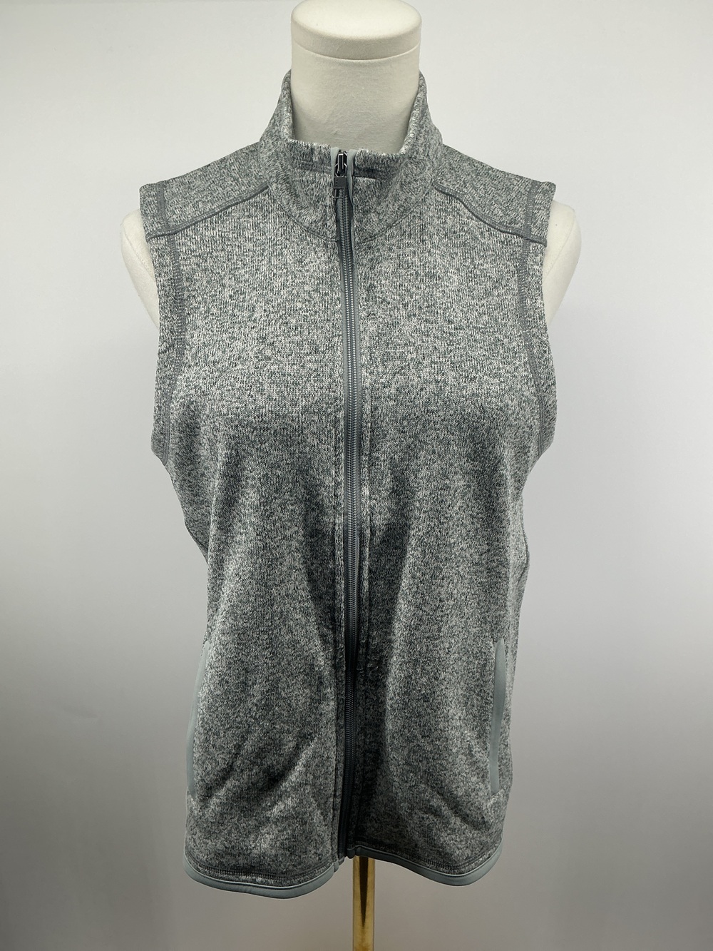 Sweater-Knit Fleece Full-Zip Vest